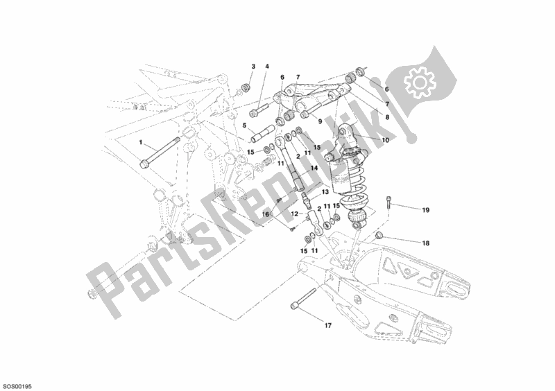 Todas las partes para Amortiguador Trasero de Ducati Superbike 999 RS 2005